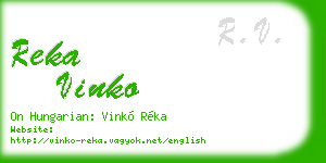 reka vinko business card